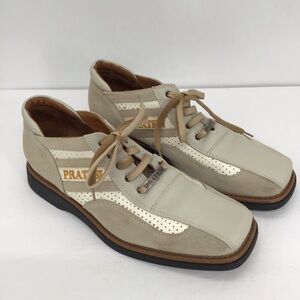 Pratesi Men’s Italian Suede & Leather Lace-up Casual Shoe Size EU 44 US 10-10.5